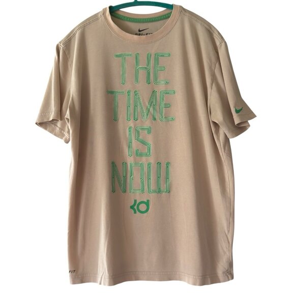 Nike Dri Fit KD The Time Is Right Now Round Neck Short Sleeve Pullover Tee M - Picture 1 of 6